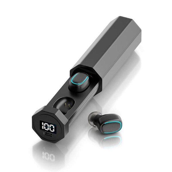 Bluetooth Earphone Outdoor TWS Sports Wireless Headset With Charging Bin Display