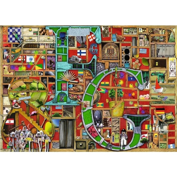 Ravensburger - Colin Thompson Awesome Alphabet F & G Puzzle 1000pc
