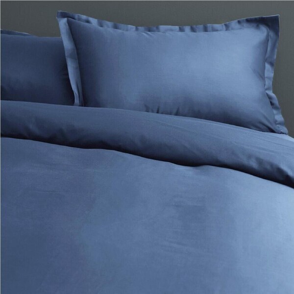 Canningvale Quilt Cover Set Bedding Palazzo Royale 1000TC Bombay Blue Queen