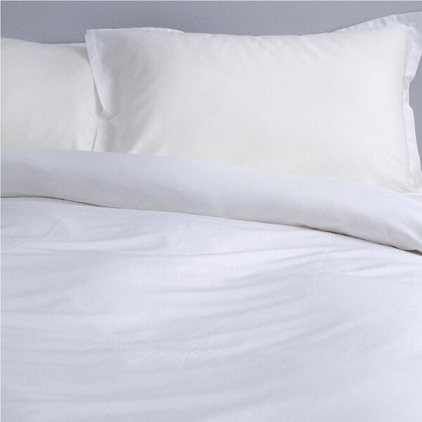 Canningvale Alessia Quilt Cover Set Bamboo Cotton Home Bedding White Queen