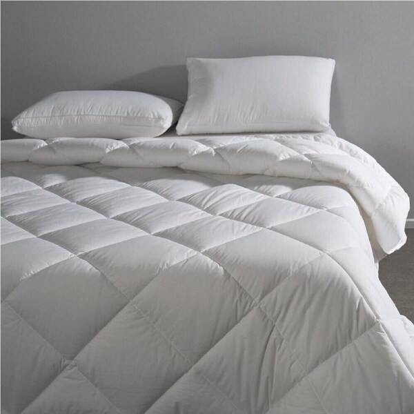 Canningvale Luxury Quilt White Heavy 350GSM Home Bedding/Blanket Single