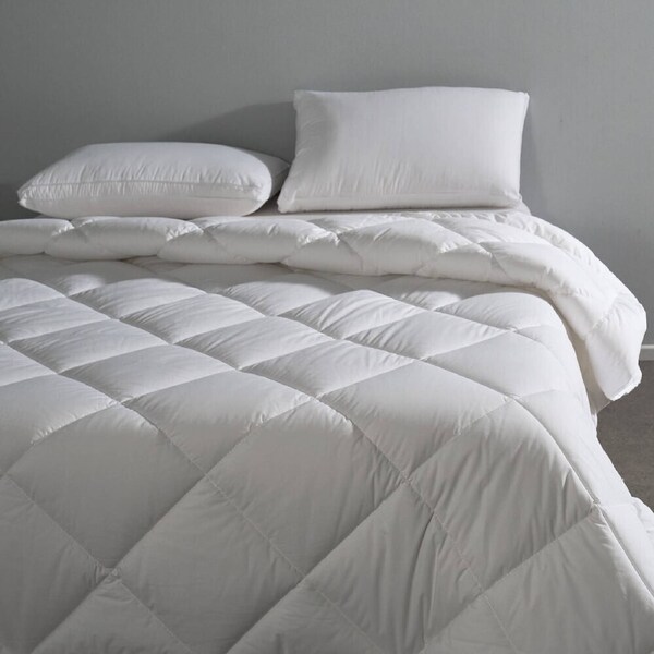 Canningvale Luxury Quilt White Heavy 350GSM Home Bedding/Blanket King