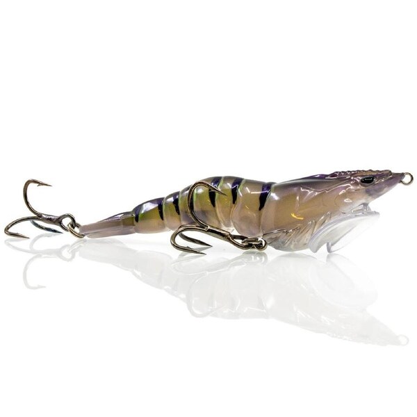 Chasebaits Panic Prawn 95mm Hard Body Topwater Fishing Lure #04 Green Tiger