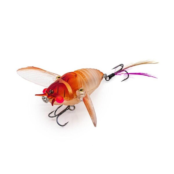 Chasebaits Ripple Cicada 43mm Soft Plastic Topwater Fishing Lure #05 Pink Stunner