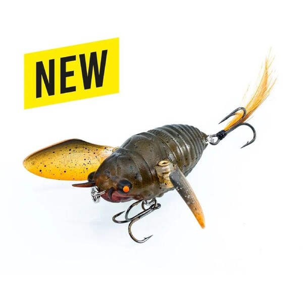 Chasebaits Ripple Cicada 43mm Soft Plastic Topwater Fishing Lure #11 Dirty Dog