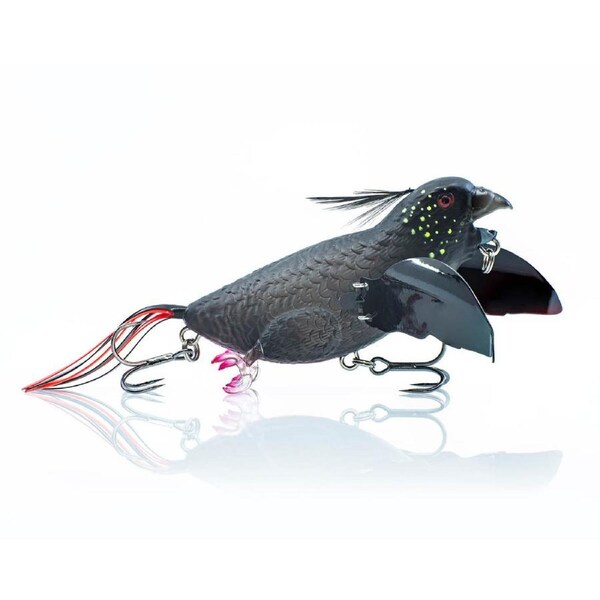 Chasebaits Smuggler 65mm Topwater Walker Fishing Lure #04 Black Cockatoo