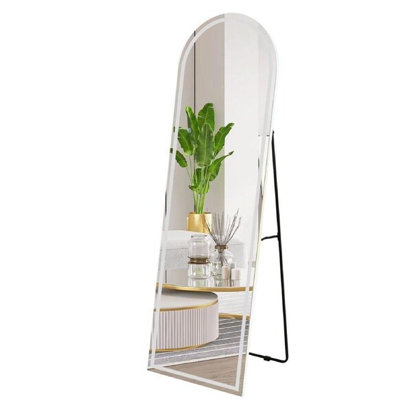 LED Full Length Mirror Vanity Arched Body Dressing Floor Free Standing Hanging Leaning Lighted Wall Lighted Bedroom Hallway 3 Light Colours 50x2x160cm