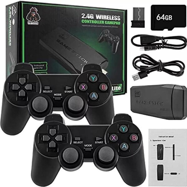 20000+ 4K HDMI TV Video Game Stick Retro Gaming Console w/ 2 Wireless Controller