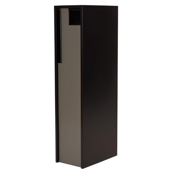 Northcote Pottery Swift Steel Pillar Letterbox in Grey with Combination Lock