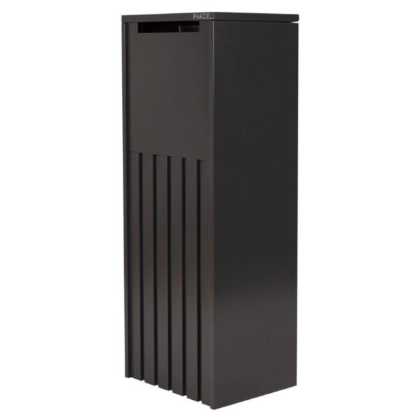 Northcote Pottery Empire Steel Parcel Pillar Letterbox in Grey with Combination Lock