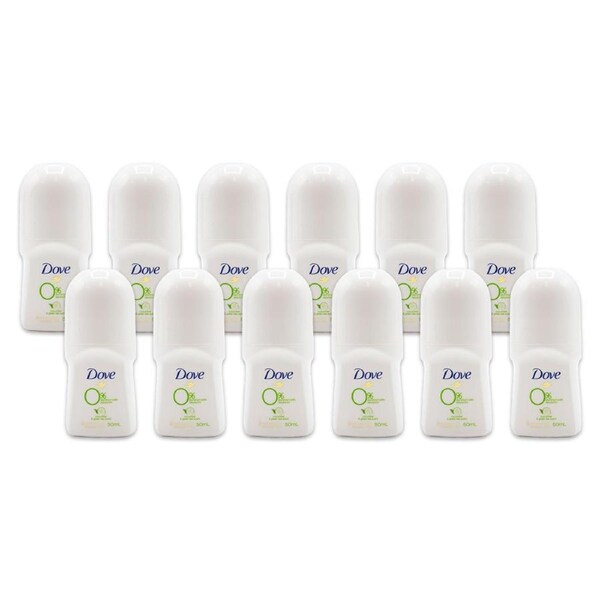 12x Dove 50ml Antiperspirant Roll On Deodorant 48h Protection Cucumber/Green Tea