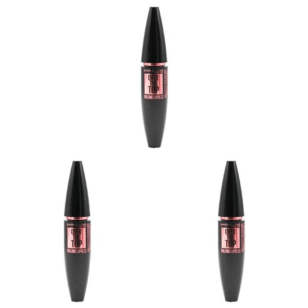 3x Maybelline 8.7ml Mascara Over The Top Eyelashes Mask Volume Express Black