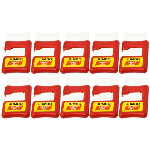 10x Snappy Seal Reusable Jumbo Food Storage Bag Clip Sealer Keeper Assorted