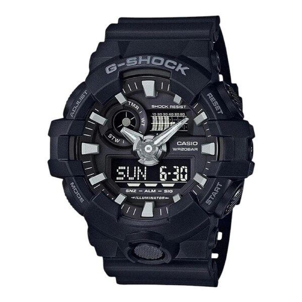 Casio G Shock GA700 1B Mens Black Digital Analog Watch 200M LED Timer