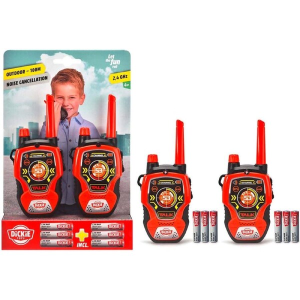 Dickie Toys – Kids Red Two-Way Adventure Radio Playset