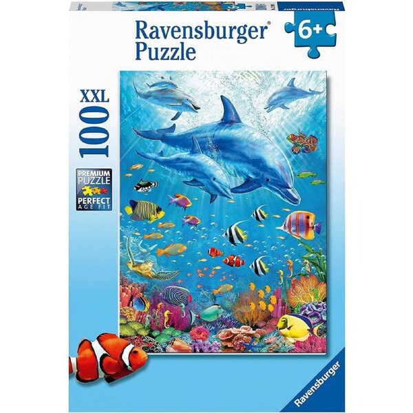 Ravensburger - Pod Of Dolphins Jigsaw Puzzle 100 Pieces