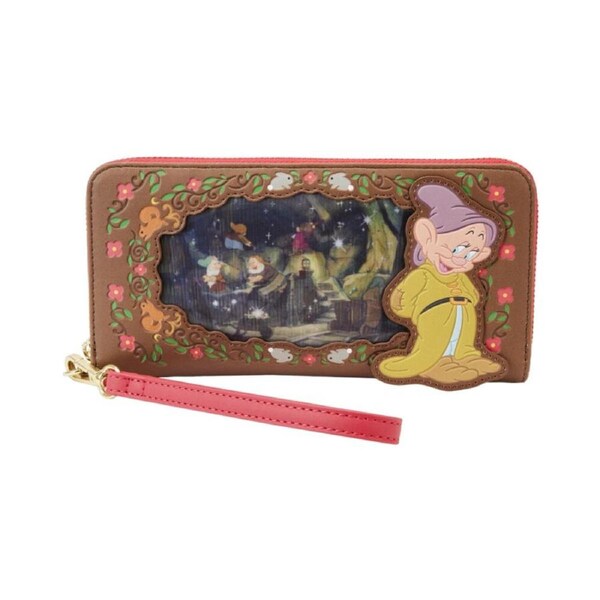 Snow White 1937 Princess Series Women's Zip Wristlet Wallet Coin Purse 8x4in