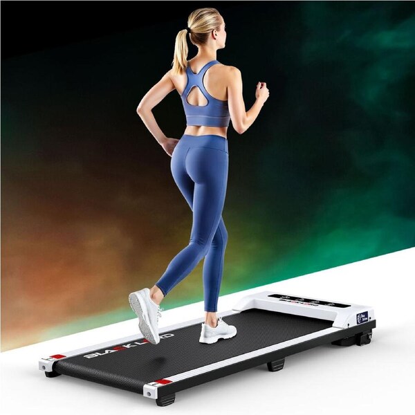 BLACK LORD 38cm Belt Treadmill Electric Walking Pad Under Desk Home Office Fitness White