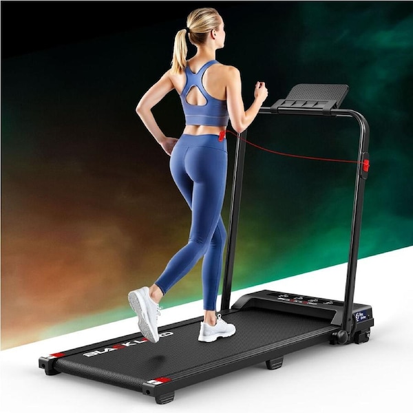 BLACK LORD 38cm Belt Treadmill Electric Walking Pad Foldable Under Desk Home Gym Black