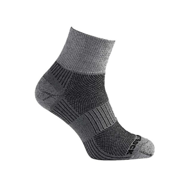 Wrightsock Eco Lt Hike Quarter Black/White Unisex Outdoor Hiking/Trail Socks S