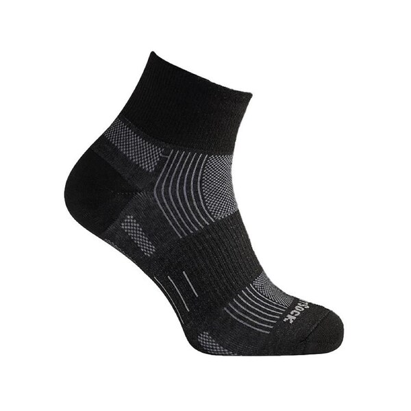 Wrightsock Eco Explore Quarter Black Unisex Hiking/Camping Socks L