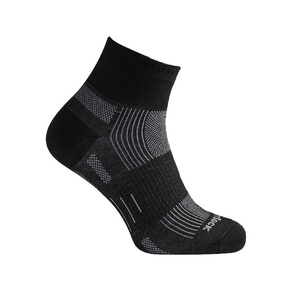 Wrightsock Eco Explore Quarter Black Unisex Hiking/Camping Socks XL
