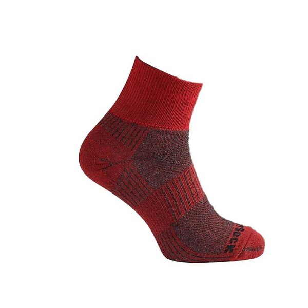 Wrightsock Eco Lt Hike Quarter Black/Red Unisex Hiking/Trail Socks M