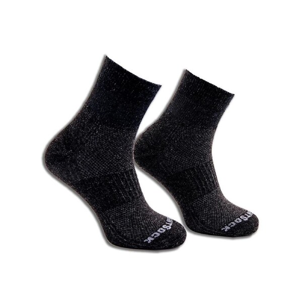 Wrightsock Eco Winter Run Quarter Black Unisex Outdoor Hiking/Trail Socks M
