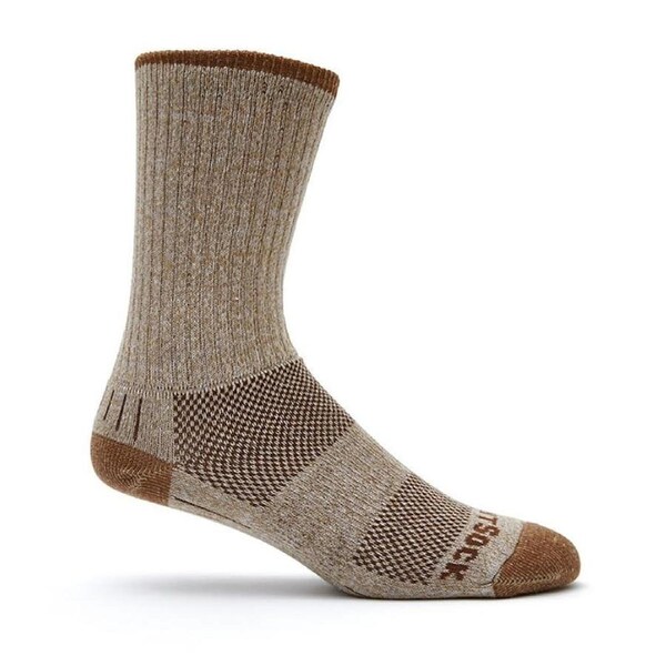 Wrightsock Adventure Crew Length Khaki Marl Unisex Outdoor Hiking/Trail Socks L