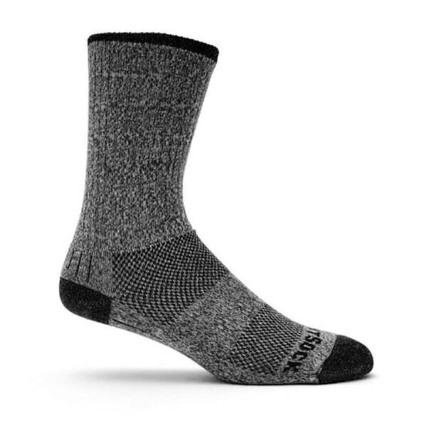 Wrightsock Adventure Crew Length Black Marl Unisex Outdoor Hiking/Trail Socks L