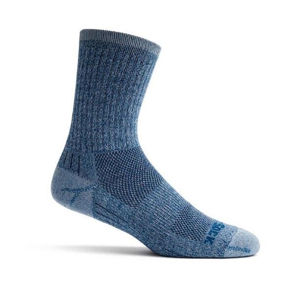 Wrightsock Escape Crew Length Blue Twist Unisex Outdoor Hiking/Camping Socks S