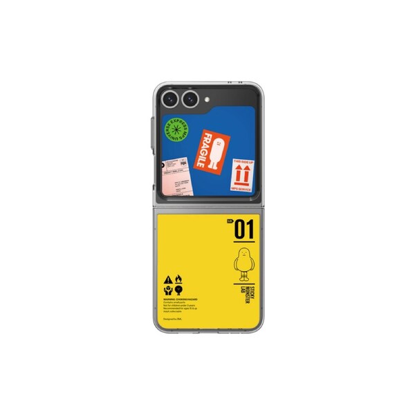 Samsung Sticky Monster Lab Fragile Flipsuit Case Insert for Galaxy Z Flip7 FE... (Orange)