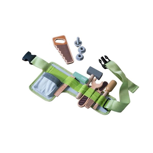 Dantoy Playful Wood Tool Belt 11 Piece Set