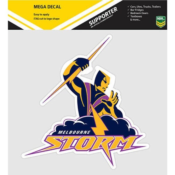 NRL Mega Decal - Melbourne Storm - Car Sticker 250mm - Retro Logo