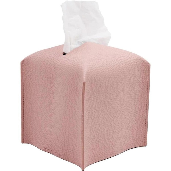 Tissue Box Cover, Square Decorative PU Leather Tissue Box Holder Modern Tissue Box Tissue Storage Box