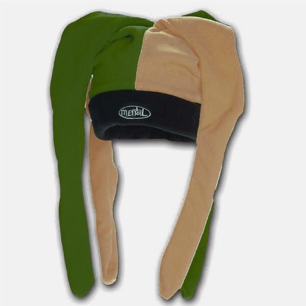 Quadster Funky Fleece Ski Hat by Mental Headgear - Youth. Ages 2-8-Biege/Brown/Olive