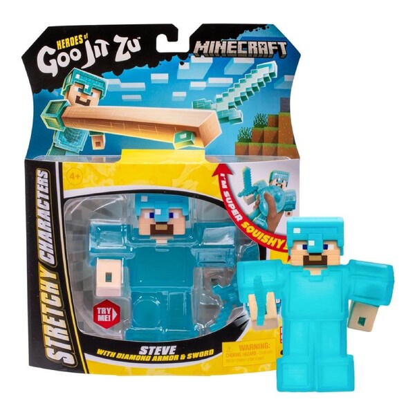 Heroes of Goo-Jit-Zu Minecraft Steve with Diamond Armour and Sword Hero Pack