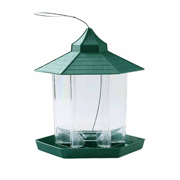 Garden Hanging Wild Bird Feeder Birds Gazebo Shape Container Waterproof Outdoor