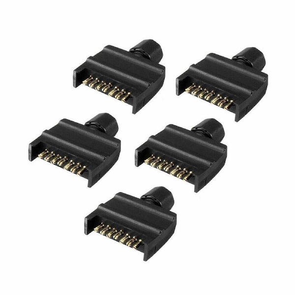 5 Trailer Plug 7Pin Flat Male Adaptor Caravan Boat Car Connector Part Adapter