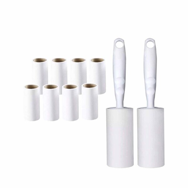 12x Lint Roller With Refills Sticky Remover Pet Dog Hair Clothes Dust Cleaning