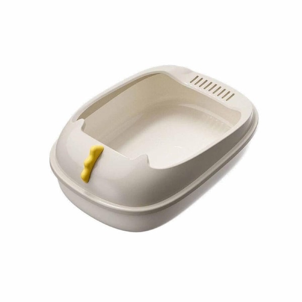 Semi Enclosed Cat Litter Box Large Detachable Washable Toilet Bedpan for Cats