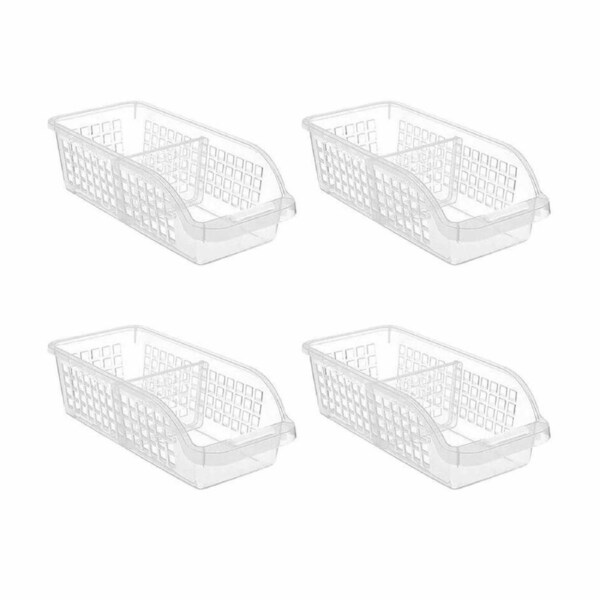 4pcs Refrigerator Storage Box Transparent Plastic Household Organizer Kitchen