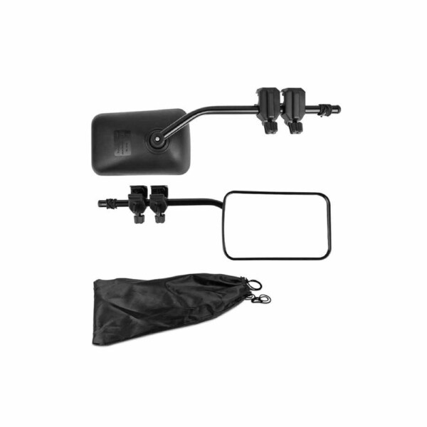 2x Towing Mirrors Pair Heavy Duty Multi Fit Clamp On Towing Caravan 4X4 Trailer