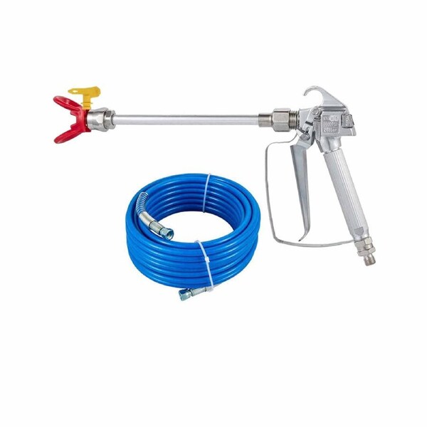 Airless Paint Sprayer Spray Gun 50f With 15m Hose Kit 517 Tip 3600psi
