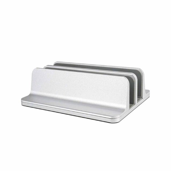 Aluminum Vertical Laptop Stand Desktop Holder Space Save Shelf For Macbook iPad