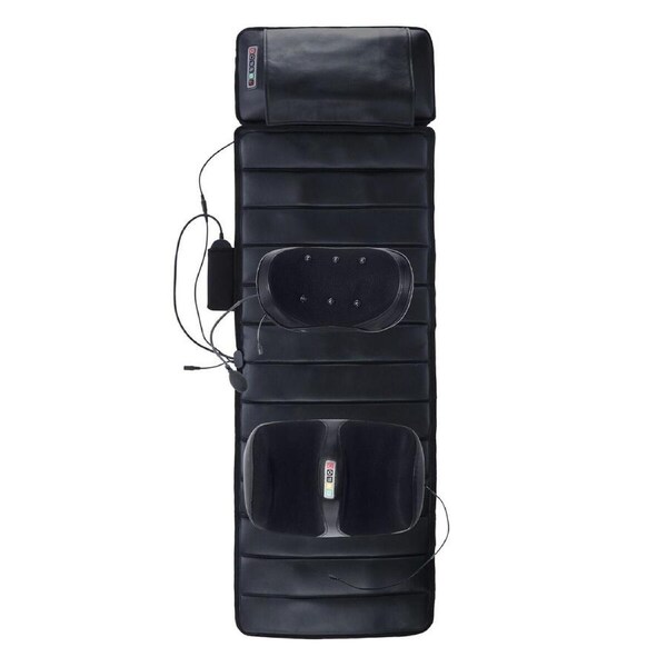 Full Body Massage Mat Heated Foot Back Massager Shiatsu Vibration Lumbar Support Neck Leg Relax Electric Heating Pad HOMASA Chair Recliner Seat Cushion