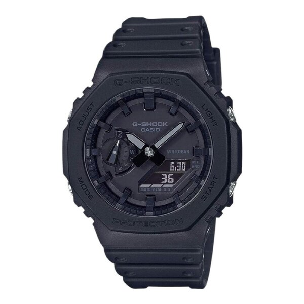 Casio G-Shock GA-2100-1A1DR Mens Slim Black Analogue Digital Watch Carbon Resin