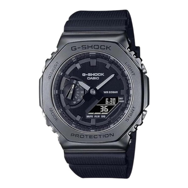 Casio G-Shock GM-2100BB-1ADR Mens Black Metal Analogue Digital Watch Resin Band