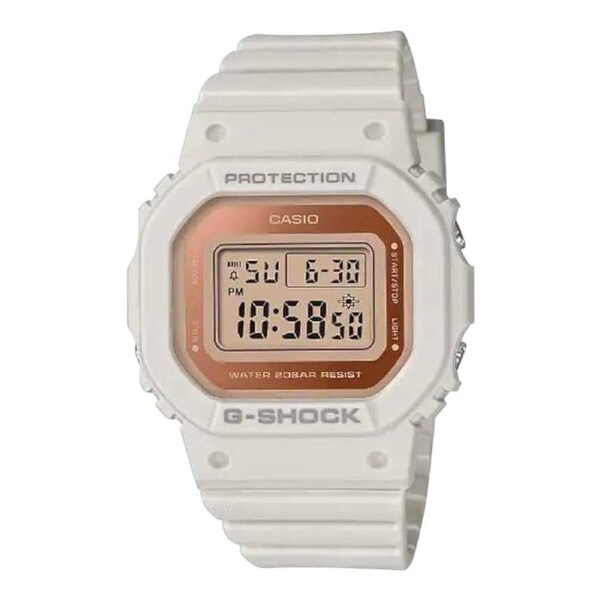 Casio G-Shock GMD-S5600-8DR Womens Beige Digital Watch Metallic Grey Dial Resin