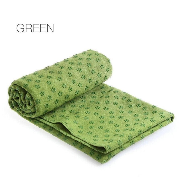 Microfiber Thick Fitness Gym Blanket Non-Slip Eco-friendly Yoga Mat Towel Green
